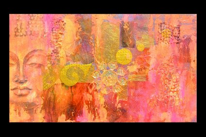 Anke Pradel-Schönknecht: Collage Neonfarben